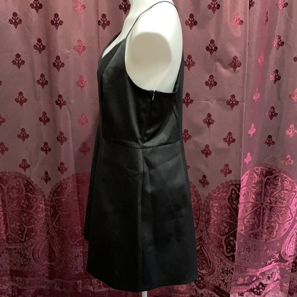 Express Satin Little Black Dress Size 14 - Picture 8 of 9
